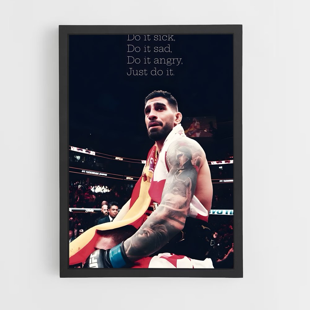 Poster Ilia topuria immortaliser – affiche MMA (vue 2)
